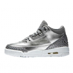 Nike Air Jordan 3 Gs Chrome Sko Til Mænd Sølv