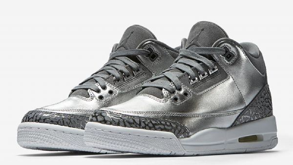 Nike Air Jordan 3 Gs Chrome Sko Til Mænd Sølv