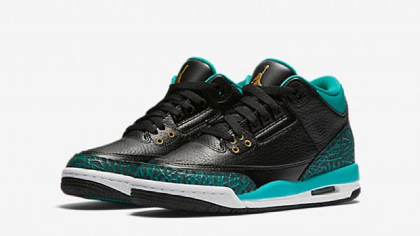 Nike Air Jordan 3 Gs Sko Til Mænd Sort Guld