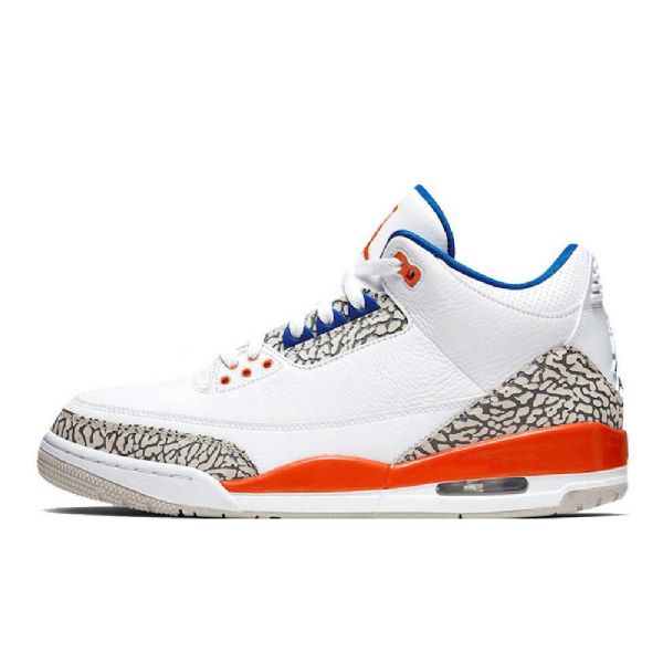 Nike Air Jordan 3 Knicks Sko Til Mænd Orange Blå