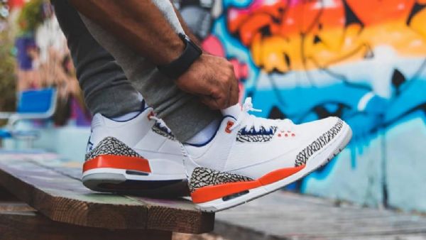 Nike Air Jordan 3 Knicks Sko Til Mænd Orange Blå