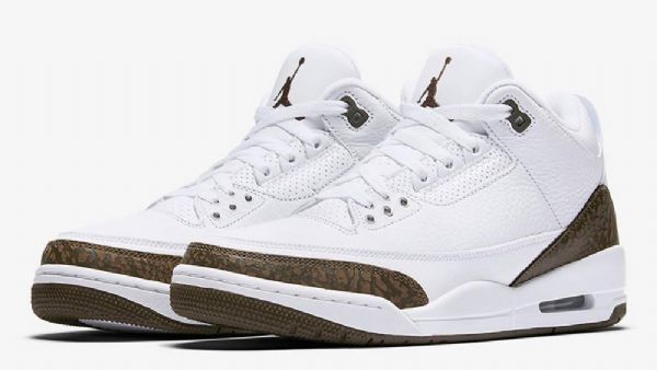 Nike Air Jordan 3 Mokka Sko Til Mænd Hvid