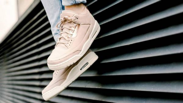 Nike Air Jordan 3 Particle Sko Til Damer Beige