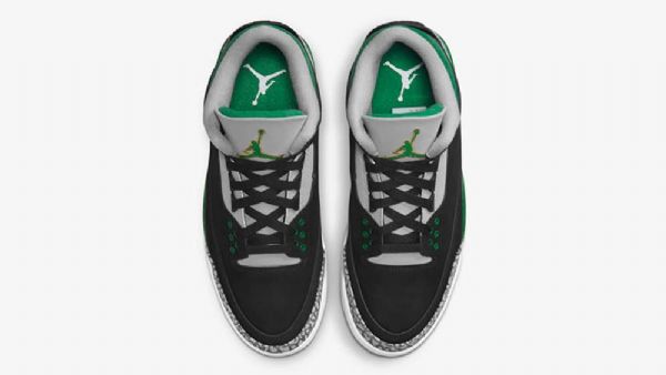Nike Air Jordan 3 Pine Sko Til Mænd Sort Grøn