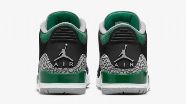 Nike Air Jordan 3 Pine Sko Til Mænd Sort Grøn