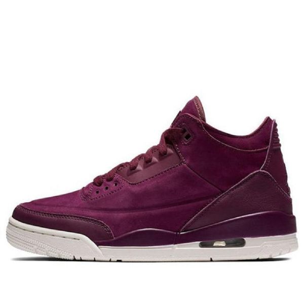 Nike Air Jordan 3 Retro Basketball Sko Til Damer Burgundy