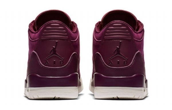 Nike Air Jordan 3 Retro Basketball Sko Til Damer Burgundy