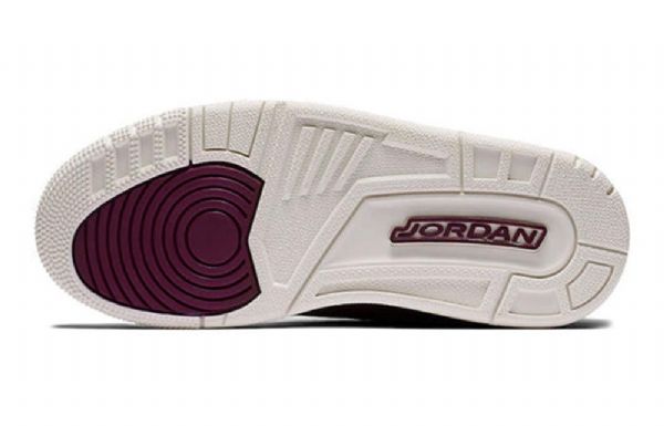 Nike Air Jordan 3 Retro Basketball Sko Til Damer Burgundy
