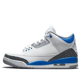 Nike Air Jordan 3 Retro Basketball Sko Til Mænd Blå
