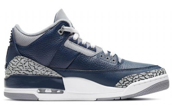 Nike Air Jordan 3 Retro Basketball Sko Til Mænd Marineblå