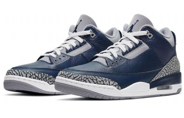 Nike Air Jordan 3 Retro Basketball Sko Til Mænd Marineblå