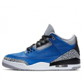 Nike Air Jordan 3 Retro Basketball Sko Til Mænd Sort Blå