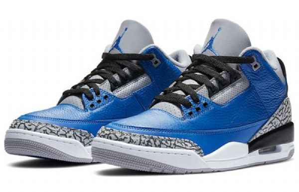 Nike Air Jordan 3 Retro Basketball Sko Til Mænd Sort Blå