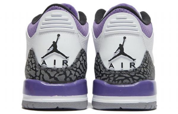 Nike Air Jordan 3 Retro Basketball Sko Til Mænd Sort Hvid Lilla