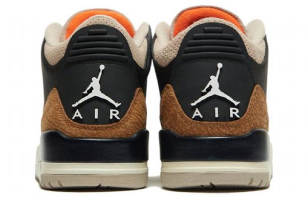 Nike Air Jordan 3 Retro Basketball Sko Til Mænd Sort Khaki