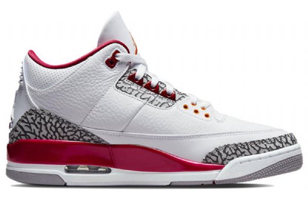 Nike Air Jordan 3 Retro Cardinal Basketball Sko Til Mænd Hvid Rød