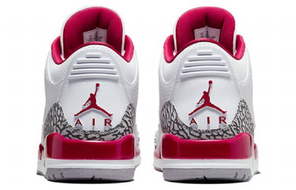 Nike Air Jordan 3 Retro Cardinal Basketball Sko Til Mænd Hvid Rød