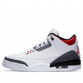 Nike Air Jordan 3 Retro Denim Se Basketball Sko Til Mænd Rød