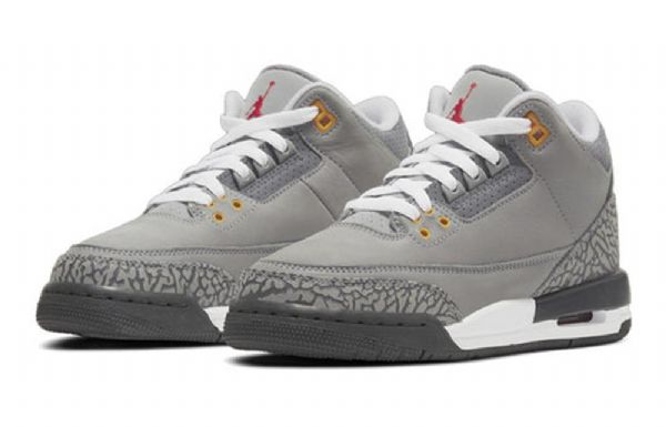 Nike Air Jordan 3 Retro Gs Basketball Sko Til Mænd Grå