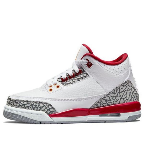 Nike Air Jordan 3 Retro Gs Basketball Sko Til Mænd Hvid Rød