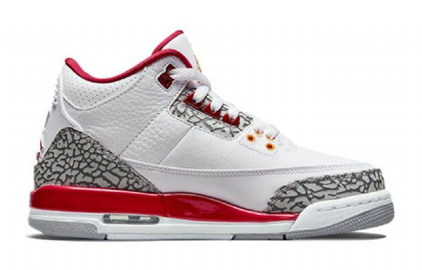 Nike Air Jordan 3 Retro Gs Basketball Sko Til Mænd Hvid Rød