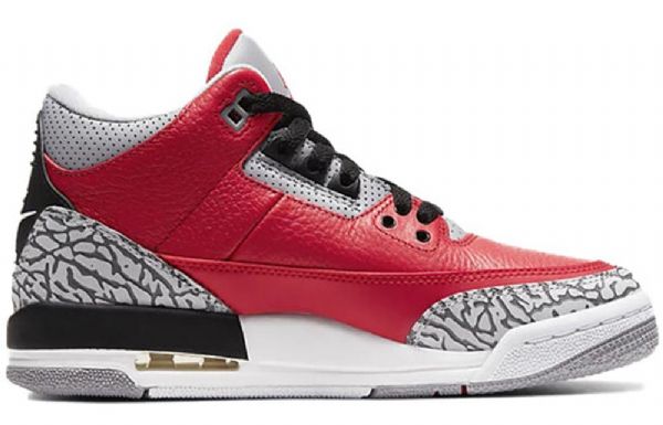 Nike Air Jordan 3 Retro Se Gs Basketball Sko Til Mænd Rød Grå