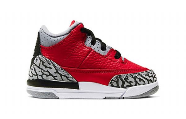 Nike Air Jordan 3 Retro Se Td Basketball Sko Til Børn Rød Grå