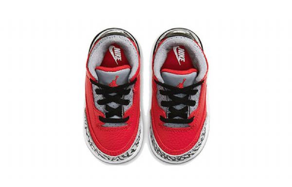 Nike Air Jordan 3 Retro Se Td Basketball Sko Til Børn Rød Grå