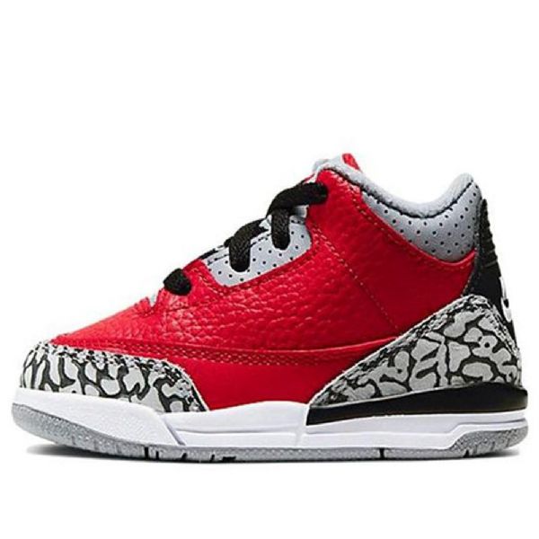 Nike Air Jordan 3 Retro Se Td Basketball Sko Til Børn Rød Grå