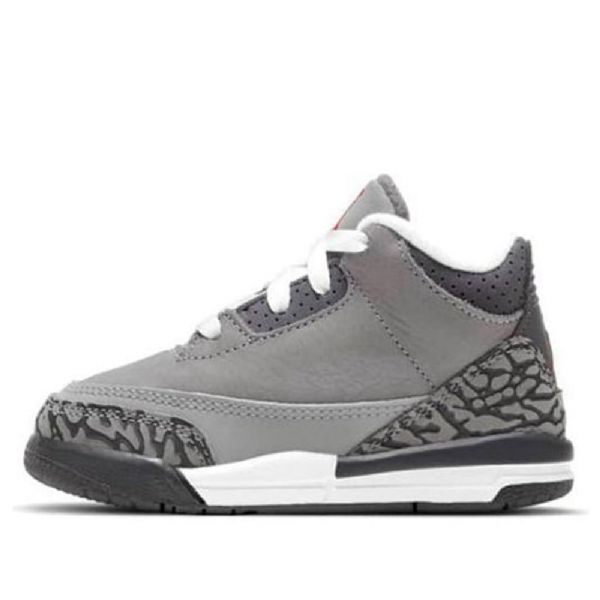 Nike Air Jordan 3 Retro Td Basketball Sko Til Børn Grå