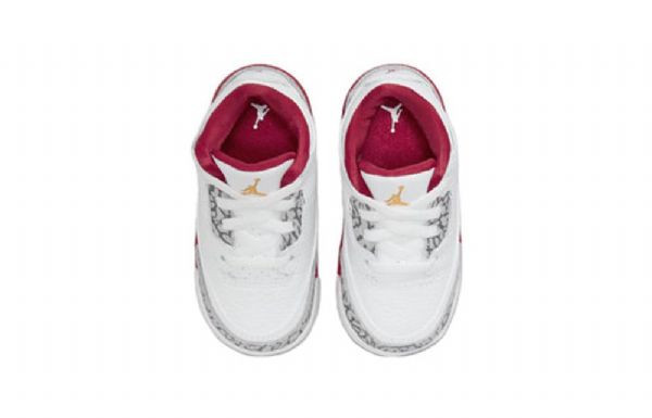 Nike Air Jordan 3 Retrot Sko Til Børn Hvid Rød
