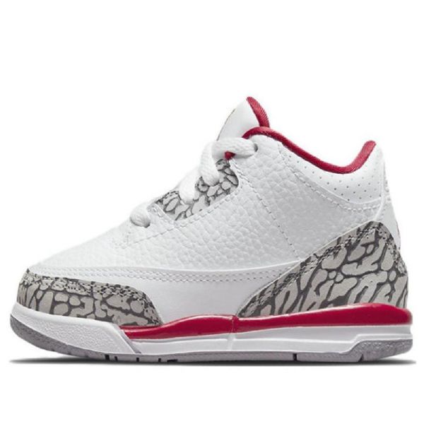 Nike Air Jordan 3 Retrot Sko Til Børn Hvid Rød