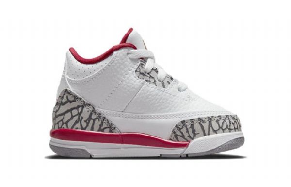 Nike Air Jordan 3 Retrot Sko Til Børn Hvid Rød