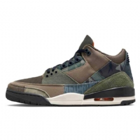 Nike Air Jordan 3 Sko Til Mænd Camouflage Grøn Brun