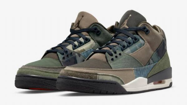 Nike Air Jordan 3 Sko Til Mænd Camouflage Grøn Brun