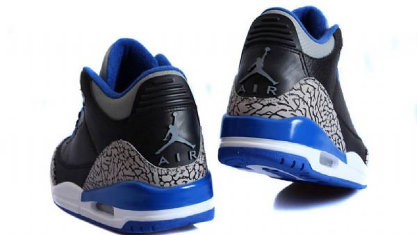 Nike Air Jordan 3 Sportssko Til Mænd Sort Blå