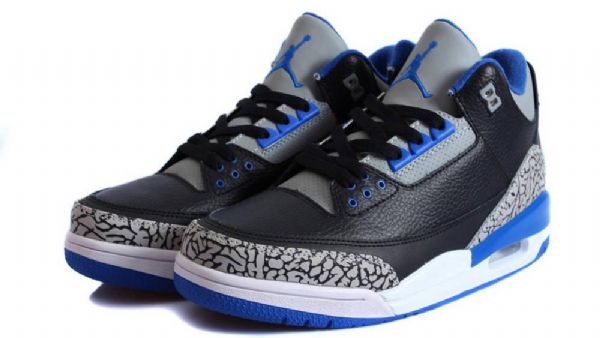 Nike Air Jordan 3 Sportssko Til Mænd Sort Blå