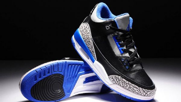 Nike Air Jordan 3 Sportssko Til Mænd Sort Blå
