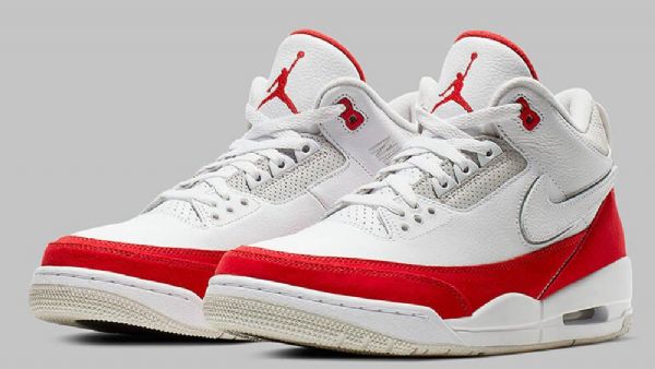 Nike Air Jordan 3 Tinker Sko Til Mænd Hvid Rød