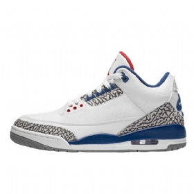 Nike Air Jordan 3 True Sko Til Mænd Hvid Blå