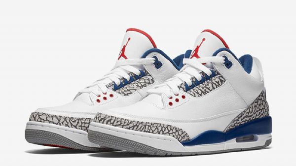 Nike Air Jordan 3 True Sko Til Mænd Hvid Blå