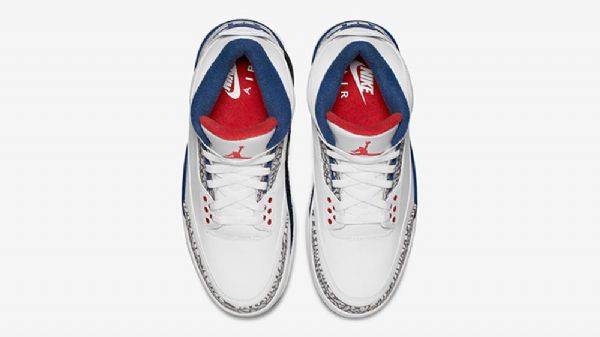 Nike Air Jordan 3 True Sko Til Mænd Hvid Blå