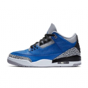 Nike Air Jordan 3 Varsity Royal Sko Til Mænd Blå Grå