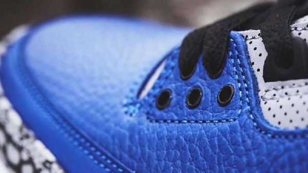 Nike Air Jordan 3 Varsity Royal Sko Til Mænd Blå Grå