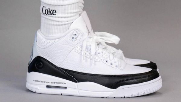 Nike Fragment Design Jordan 3 Sko Til Damer Hvid Sort
