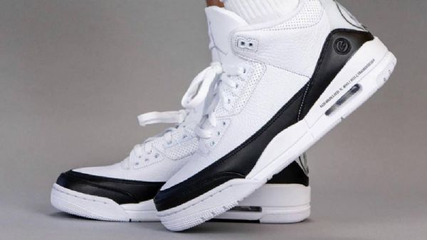 Nike Fragment Design Jordan 3 Sko Til Damer Hvid Sort