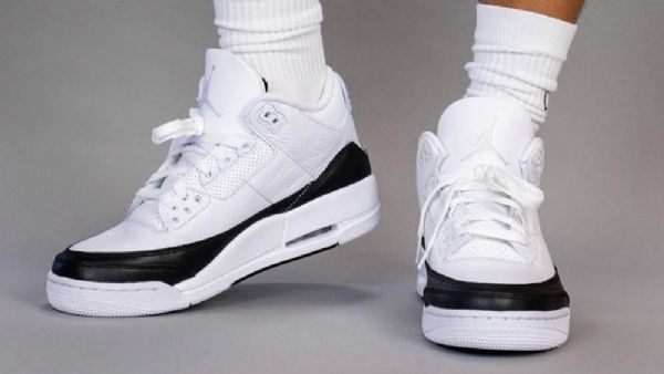 Nike Fragment Design Jordan 3 Sko Til Damer Hvid Sort