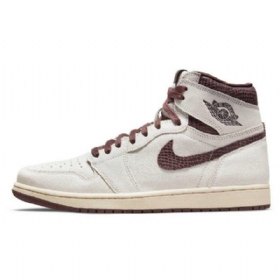 Nike A Ma Maniére Air Jordan 1 High Tops Sko Til Mænd Brun