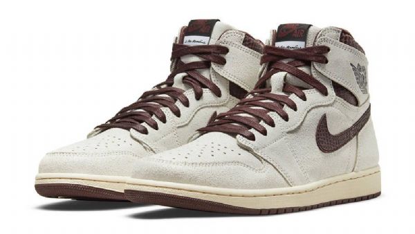 Nike A Ma Maniére Air Jordan 1 High Tops Sko Til Mænd Brun