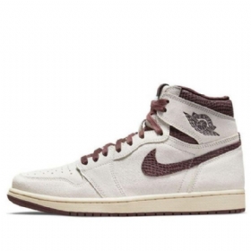 Nike A Ma Maniére Air Jordan 1 Høje Overdele Og Retro Basketball Sko Til Mænd Lysegrå